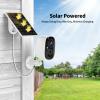 2K FHD Solar Powered Security Cameras Wireless Outdoor,WiFi Wireless Cameras,Outside Cameras for Home Security,AI Motion Detection,Color Night Vision,Spotlight,Siren Alarm,SD/Cloud Storage,4 Pack view 2