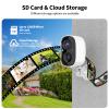 2K FHD Solar Powered Security Cameras Wireless Outdoor,WiFi Wireless Cameras,Outside Cameras for Home Security,AI Motion Detection,Color Night Vision,Spotlight,Siren Alarm,SD/Cloud Storage,4 Pack view 4