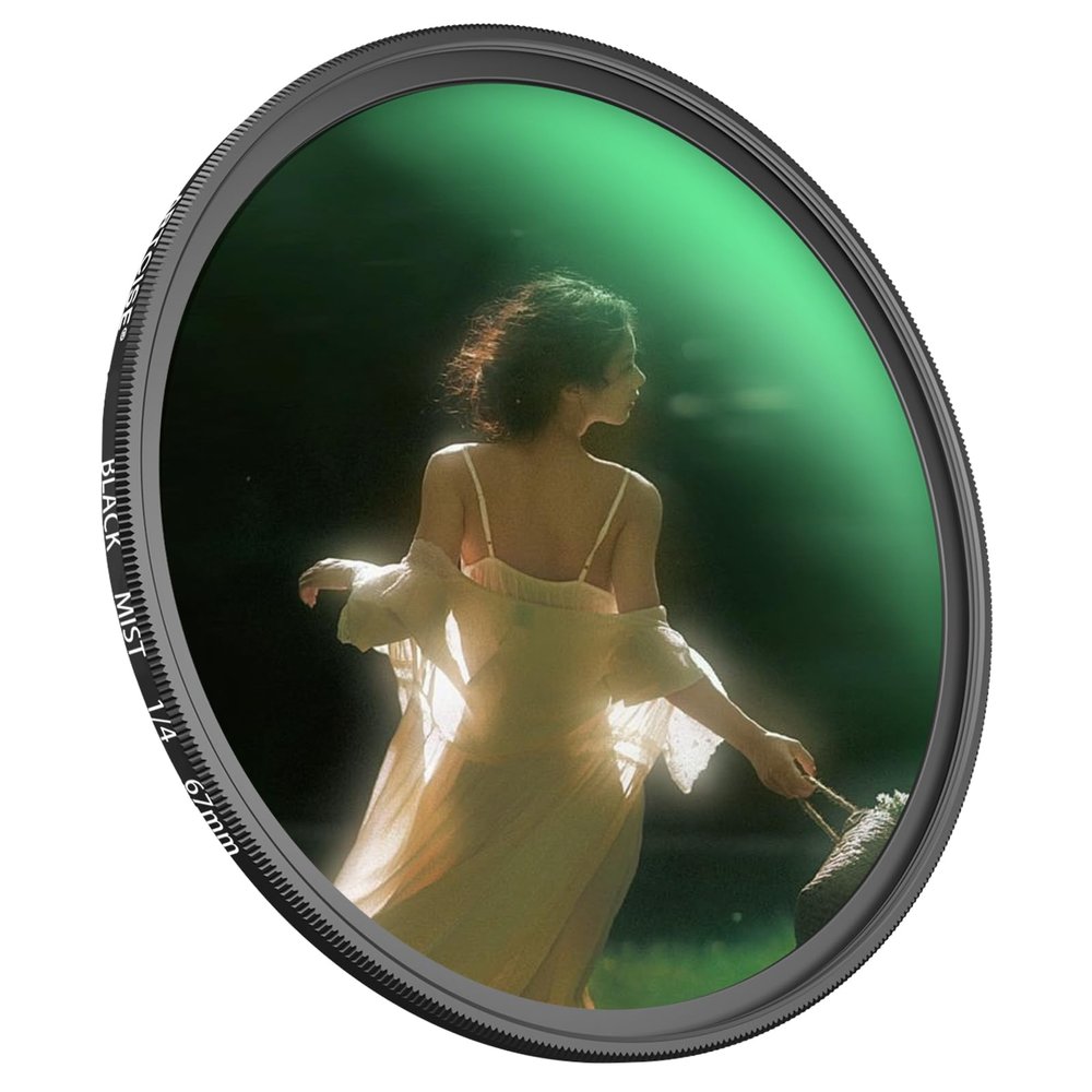 ARTCISE 1/4 Black Mist Filter 67mm - HD Optical Glass Filter for Cinematic Glow, Reduces Harsh Highlights, Softens Skin, DSLR Mirrorless Camera Lens (52mm)