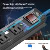 CRST 6 Outlet Heavy Duty Power Strip with Switch, 15A/1875W Metal Mountable Power Strip Surge Protector 2100Joules, 10 FT Wide Spaced Power Bar view 3