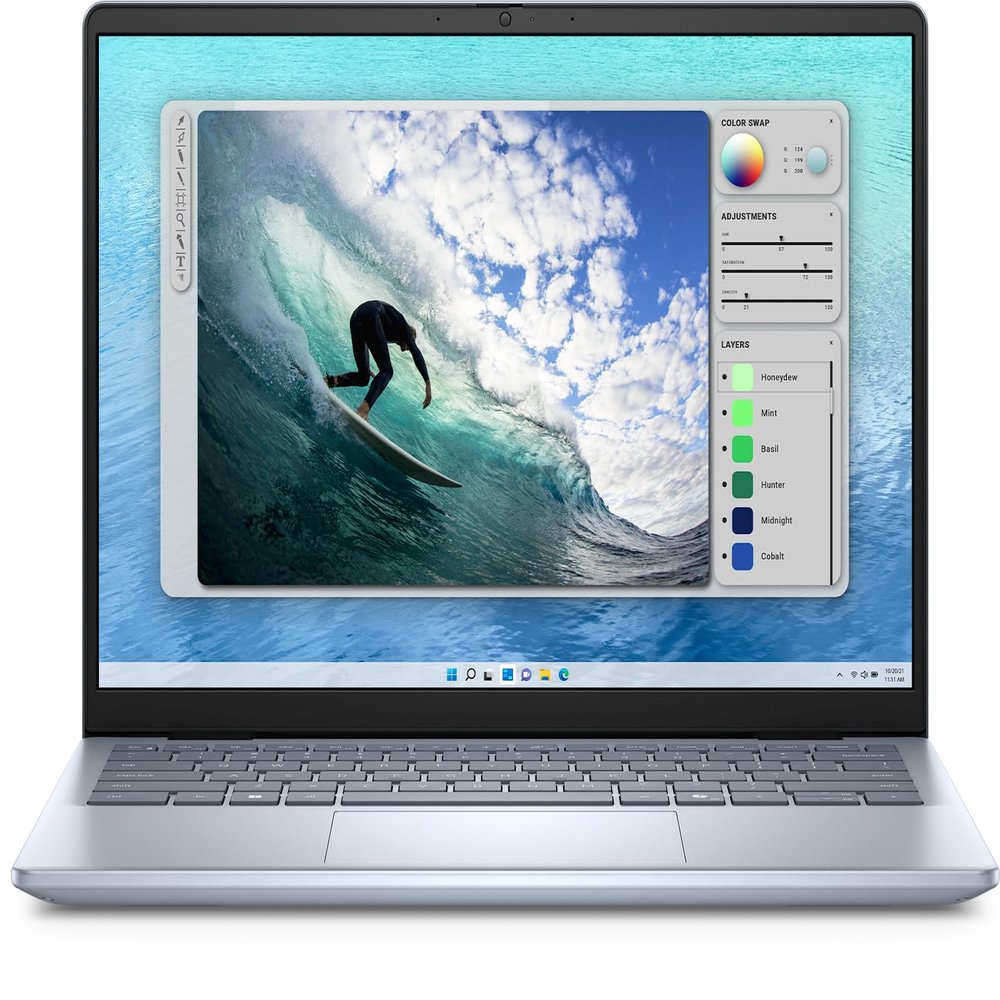 Dell 2024 Inspiron 14 i5440 14 WUXGA IPS Laptop 10-Core Intel Core 7 150U Intel Graphics 48GB DDR5 2TB NVMe SSD USB-C w/DP WiFi AX BT Webcam HDMI1.4 Backlit KB Fingerprint Windows 11 Home