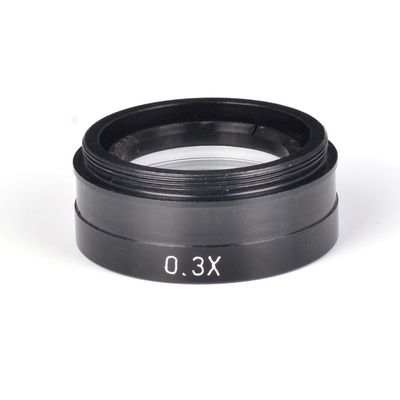 1pc 0.5X / 2.0X / 0.3X Barlow Auxiliary Objective Glass Lens for XDC-10A 180X 300X C-Mount Lens Industry Video Microscope Camera(0.3X)