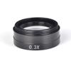 1pc 0.5X / 2.0X / 0.3X Barlow Auxiliary Objective Glass Lens for XDC-10A 180X 300X C-Mount Lens Industry Video Microscope Camera(0.3X)
