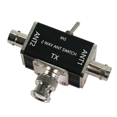 2 Way Antenna Switch, Antenna Splitter for Ham Radio with 1 Input, 2 Outputs, 0-50MHz Frequency and BNC Interface