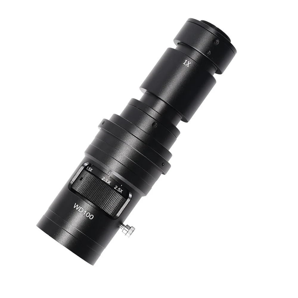 1pc 500X 200X Adjustable Magnification C-Mount 0.7X-5X Continuously Variable Microscope Zoom Lens for HDMI VGA USB Microscope Camera(500X)
