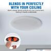 Herdio 8 Inch Bluetooth Ceiling Speakers 400W 2-Way Flush Mount in Wall Amplifier Receiver Suitable for Home Theater Bathroom Living Room Kitchen Office (1 Pair) view 2
