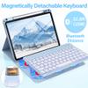 BQDIYOO Case for iPad Air 11-inch M3/M2 (2025/2024), Folio Cover with Pencil Holder for iPad Air 7th 6th 11"/Air 5th 4th Gen 10.9 inch Case with 7-Color Backlit Detachable Bluetooth Keyboard, Blue view 4