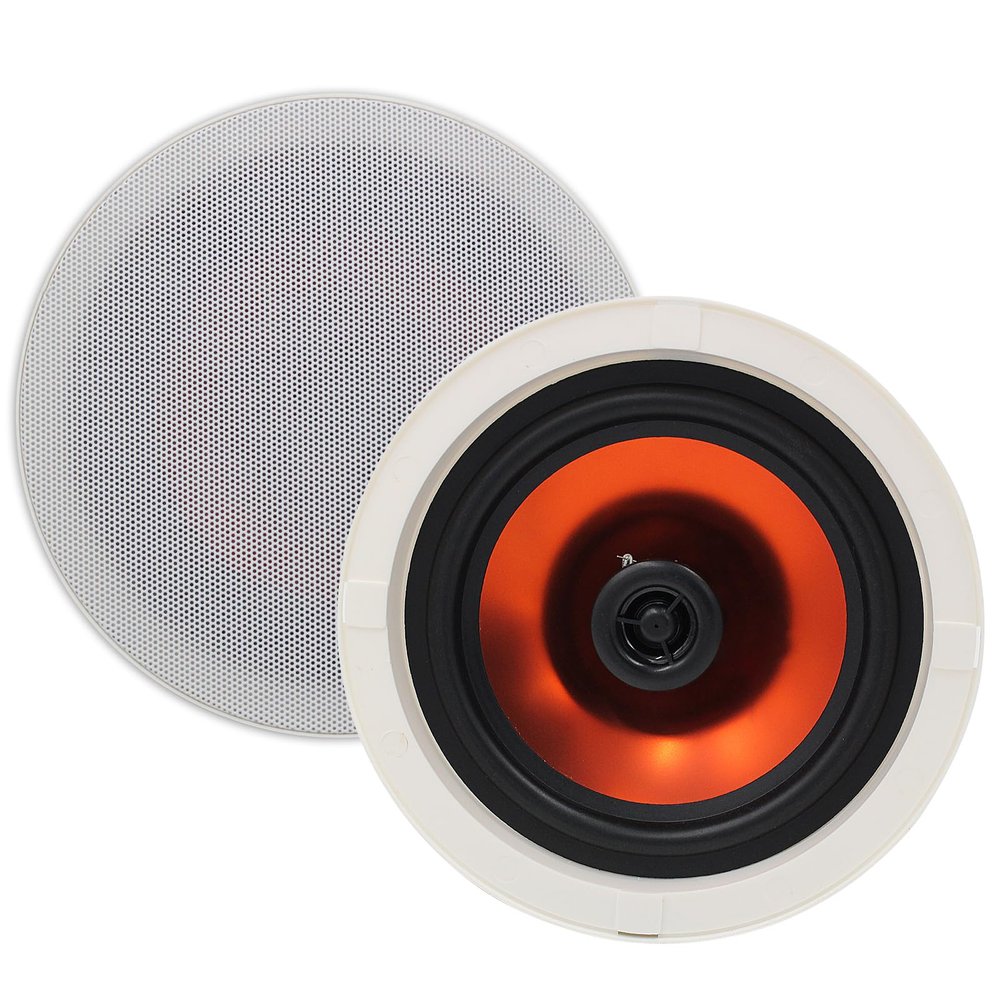 Herdio 4 Inch Ceiling Speakers Max Power 240 Watts 2 Way Flush Mount in Wall Passive Speaker Great for Bathroom, Kitchen,Living Room,Office(1 Pair)