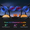 KEMIMOTO 2.1CH UTV Sound Bar System 17 Inch ATV Soundbar with RGB Lights BT5.3 IP66 Waterproof, Audio Roof Subwoofer SXS Speakers Compatible for Polaris RZR Can-Am Defender Maverick view 2