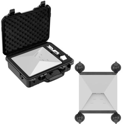 OLINS KAKO Starlink Mini Case & Suction Cup Mount, IP67 Waterproof Hard case Fits Star Link Mini Dish, Portable Shoulder Dual Carry Options with Precision Cut Foam for Starlink Accessories
