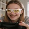 ANYLUV Blue Light Glasses for Men Stylish Anti Eyestrain Lightwight Metal Frame Blue Light Blocking Glasses view 2