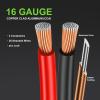 GOSDENG 16 Gauge Speaker Wire- 100 ft Spec Soft Touch Audio Wire for Car Stereos, Home Theater, Surround Sound - Flexible 16 AWG Speaker Cable - Red/Black view 2