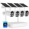Hiseeu Solar Wireless Security Camera Outdoor, 4 Cam-Kit, 1T HDD view 1