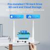 Hiseeu Solar Wireless Security Camera Outdoor, 4 Cam-Kit, 1T HDD view 3