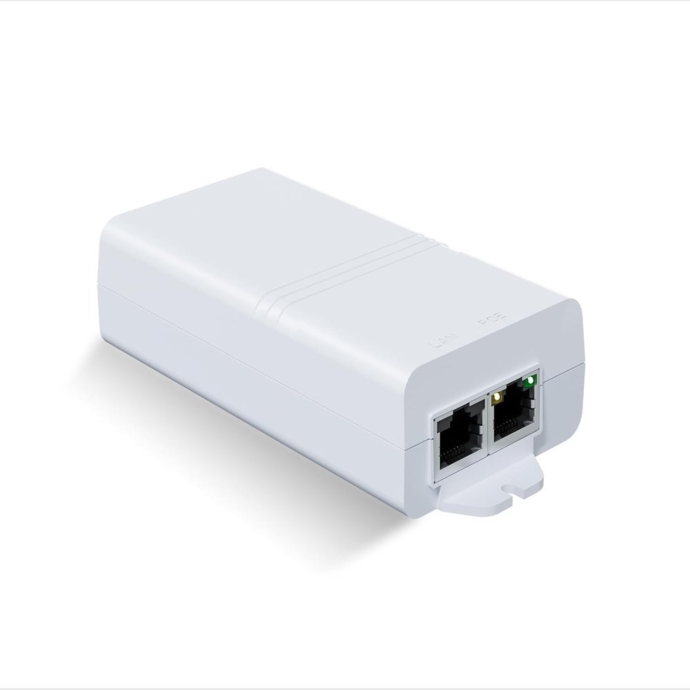 10Gbps PoE+ Injector, 30W IEEE 802.3at/af Compliant, 10 Gigabit Ethernet Port, for High-Speed Data Transmission to IP Camera, Access Point, NVR, AG-P006