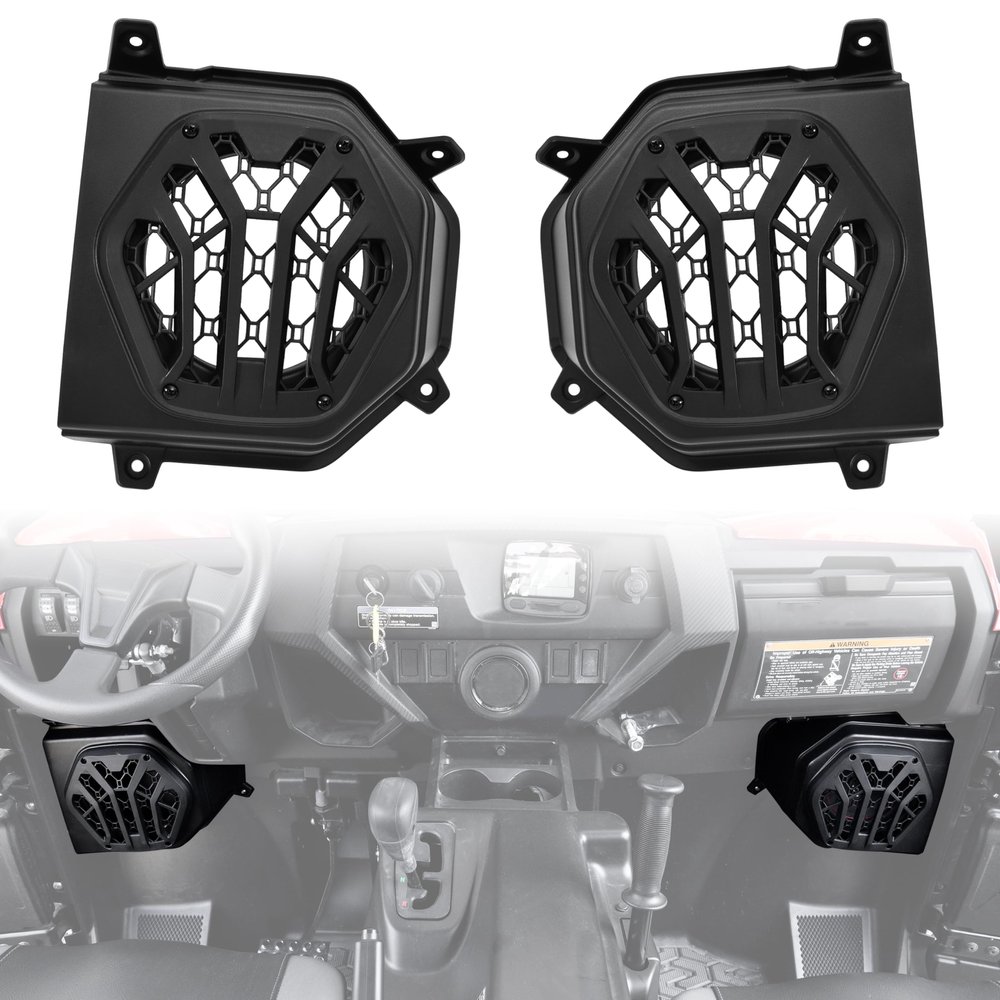 SAUTVS 6.5" Under Dash Speaker Pods for Kawasaki Teryx 800, Under Dashboard Speaker Enclosures Pods Holders for Kawasaki Teryx / Teryx4 2016-2025 Accessories(One Pair)