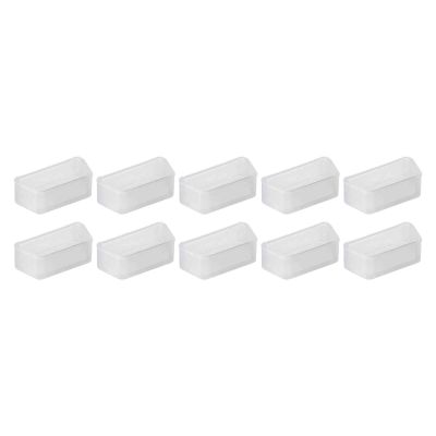 DMiotech 10 Pack 15x7mm VGA Dust Port Silicone Protector Cap Cover Anti-Dust Plugs for DB9, RS232, Clear