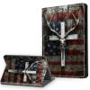 Case for 6.8" Kindle Paperwhite 11th Generation 2021 & Signature Edition, Multi-Angle Viewing Leather Smart Stand Back Cover with Auto Sleep Wake, American Flag Antlers Crosses view 1