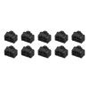 DMiotech 10 Pack 12x8.3mm RJ45 Silicone Ethernet Hub Port Anti-Dust Plugs Protector Stopper Cap Cover, Black view 1