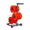 4/6 Reel Wire Spool Rack with Wheel,Cable Dispenser with Storage Tray,Electrical Wire Spool Holder Cart,for Electrical Wire Pullers(With tool box,6 reel) view 1