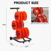 4/6 Reel Wire Spool Rack with Wheel,Cable Dispenser with Storage Tray,Electrical Wire Spool Holder Cart,for Electrical Wire Pullers(With tool box,6 reel) view 2
