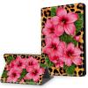 Case for 6.8" Kindle Paperwhite 11th Generation 2021 & Signature Edition, Multi-Angle Viewing Leather Smart Stand Back Cover with Auto Sleep Wake, Leopard Floral view 1