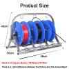 3/4 Reel Wire Spool Rack Dispenser,iron Multiple Axle Cable Rack,Folding Wire/Cable Distributor for Electrical Wire Pullers(3 reel) view 2