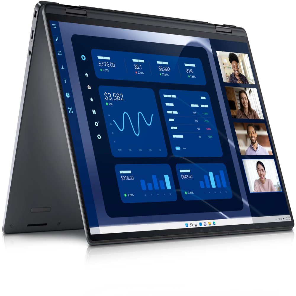 Dell Latitude 9450 2-in-1 Laptop 14" WQXGA(2560x1600) IPS Touchscreen Intel 12-Core Ultra 7 165U vPro 16GB LPDDR5 1TB SSD Thunderbolt 4 Wi-Fi 7 Backlit Keyboard Fingerprint IR Camera Win11 Pro