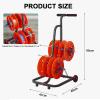 4/6 Reel Wire Spool Rack with Wheel,Cable Dispenser with Storage Tray,Electrical Wire Spool Holder Cart,for Electrical Wire Pullers(Without tool box,4 reel) view 2