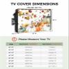 DecorLovee Fall Green Orange Outdoor TV Cover 70 to 75 Inches Weatherproof & Waterproof, Maple Leaf Tree Thanksgiving Pumpkins Outdoor TV Enclosure with Remote Control Pocket, TV Screen Protectors view 2