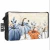 DecorLovee Orange Blue Grey Pumpkins Fall Outdoor TV Cover 30 to 32 Inches Weatherproof & Waterproof, Thanksgiving Botanical Outdoor TV Enclosure with Remote Control Pocket, TV Screen Protectors view 1