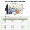 DecorLovee Orange Blue Grey Pumpkins Fall Outdoor TV Cover 30 to 32 Inches Weatherproof & Waterproof, Thanksgiving Botanical Outdoor TV Enclosure with Remote Control Pocket, TV Screen Protectors view 2