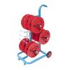 5/6 Axle Cable Caddy with Wheels,Wire Spool Rack,Removable Electrical Wire Spool Holder Cart,for Industrial and Retail Wire Pullers(Red,6 reel) view 1