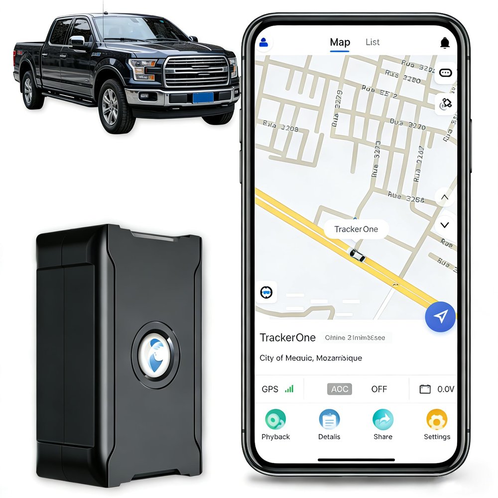 GPS Tracker for Vehicles&Car 4G LTE Tracking Device Geo-Fencing Alerts Real-Time GPS Magnetic Hidden Tracker iOS & Android Subscription Needed5-Day Free Trial (2, Black)