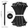 50 PCS Upgraded Nylon Universal Cable Tie Buckle with Clear Storage Box Heavy-Duty Self-Locking Nylon Zip Ties Clips with UV Resistance for Car Fender Trunk Bumper Repair, Workshop (Black) view 2