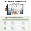 DecorLovee Thanksgiving Pumpkin Fall Outdoor TV Cover 80 to 85 Inches Weatherproof & Waterproof, Blue Grey Orange Botanical Outdoor TV Enclosure with Remote Control Pocket, TV Screen Protectors view 2
