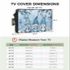 DecorLovee Blue Ombre Gnomes Christmas Outdoor TV Cover 80 to 85 Inches Weatherproof & Waterproof, Xmas Balls Tree Snowflake Retro Outdoor TV Enclosure with Remote Control Pocket, TV Screen Protectors view 2