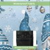 DecorLovee Blue Ombre Gnomes Christmas Outdoor TV Cover 80 to 85 Inches Weatherproof & Waterproof, Xmas Balls Tree Snowflake Retro Outdoor TV Enclosure with Remote Control Pocket, TV Screen Protectors view 3