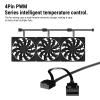 Yosoo Health Gear CPU Fan Computer Fan PC Fan 4.72in 4Pin PWM 2500RPM Double Bearing 64.5CFM 32.5dba with 11 Blades and Silicone Pads for Case Cooler and CPU Cooler view 2