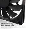 Yosoo Health Gear CPU Fan Computer Fan PC Fan 4.72in 4Pin PWM 2500RPM Double Bearing 64.5CFM 32.5dba with 11 Blades and Silicone Pads for Case Cooler and CPU Cooler view 3