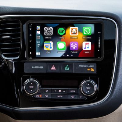 7" Android 14 Double Din Car Stereo Radio for Mitsubishi Outlander 2014-2020 Touch Screen GPS Navigation Head Unit Radio with Wireless Carplay Android Auto GPS Bluetooth WiFi FM RDS SWC Backup Camera