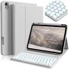 BQDIYOO Case for iPad Air 11-inch M3/M2 (2025/2024), Folio Cover with Pencil Holder for iPad Air 7th 6th 11"/Air 5th 4th Gen 10.9 inch Case with Backlit Detachable Bluetooth Keyboard, Grey view 1
