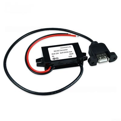 DC 8-32V To 5V 3A Step Down Converter USB Female Output Waterproof IP68 Voltage Regulator Adapter For Car Boat Truck Navigation Tablet Recorder Devices
