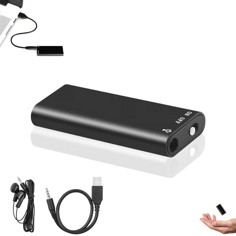 Mini Voice Recorder: Capture Every Sound with Smart, Compact Precision, Voice Activated Recorder, Voice Activation, Crystal-Clear Recording (16G)