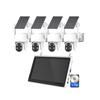AKAVIG Outdoor Solar Security Camera System with Monitor, 4 Cameras and 1T Hard Disk, 4MP Wireless WiFi Solar Power Surveillance NVR Kit with Two-Way Audio, Color Night Vision view 1