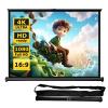 30/40/50in Small Portable Projection Screen Retractable for Camping, 16:9 HD Mobile Projector Screen with Stand, Tabletop Movie Screen for Indoor Outdoor(50in 16:9) view 1