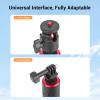 Keenso Action Camera Tripod Extendable Selfie Stick with Wireless Remote, 4 Levels Adjustment, 360 Ball Head Camera Tripod for Action 4, Fit for Pocket 3 (1.4m/55in) view 2