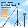 Keenso Action Camera Tripod Extendable Selfie Stick with Wireless Remote, 4 Levels Adjustment, 360 Ball Head Camera Tripod for Action 4, Fit for Pocket 3 (1.6m/63in) view 2