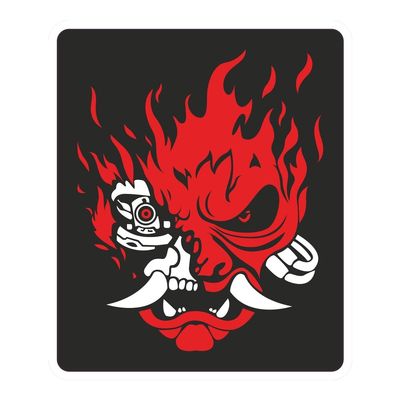 Cyberpunk Samurai Sticker (2) (Vinyl Decal, Car Laptop Window Tumbler Water Bottle) Logo Symbol