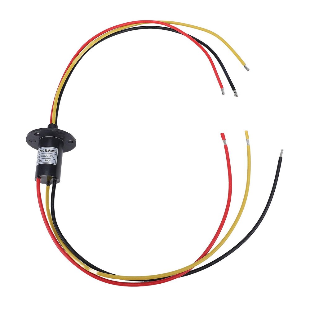 ViaGasaFamido Slip 3 Wires 30A 22mm Diameter Electrical Connector with Golden Contacts for Pan Tilt Units CCTV Robots